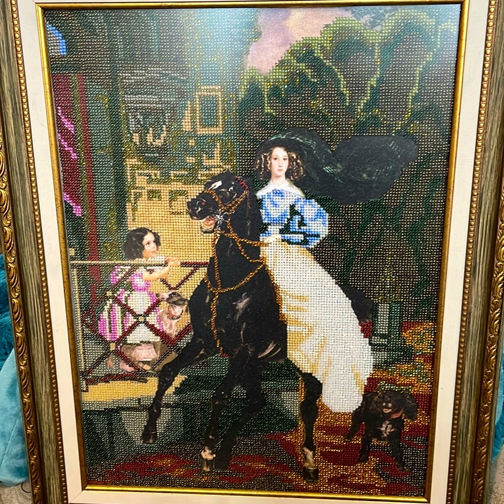 Stunning Beaded and Framed Picture from Ukraine.